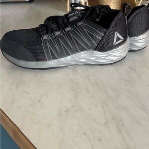 Steel Toe Reebok Men's Black and Gray Steel Toe Sneakers